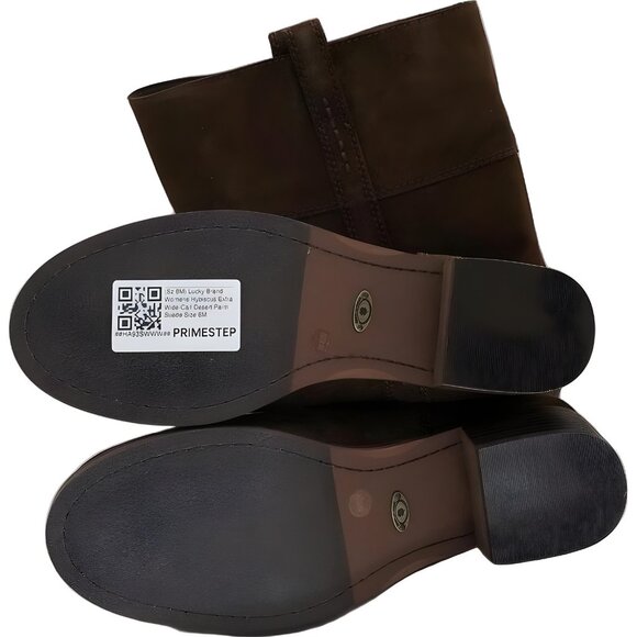 Lucky Brand Hybiscus Extra Wide-Calf Suede Brown Boots Size 8M - Picture 6 of 6